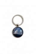 Blue night sky keychain no glare