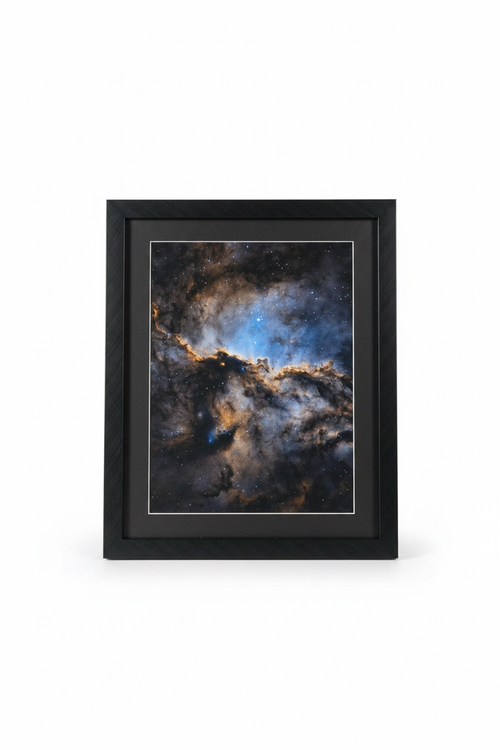 Eagle Nebula framed print on white background